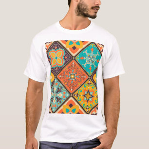 Farbenfrohe, islamisch inspirierte Fliesen. T-Shirt
