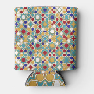 Farbenfrohe islamische Mosaike, nahtloses Muster Dosenkühler