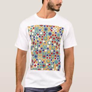 Farbenfrohe islamische Mosaike, nahtloses Muster T-Shirt