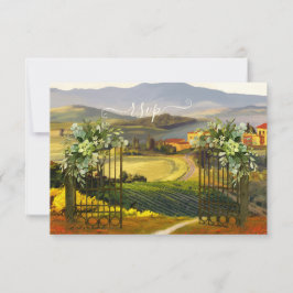 Farbenfrohe italienische Country Wedding RSVP Card Einladung