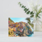 Farbenfrohe Italienische Hügellandhäuser Postkarte (Stehend Vorderseite)