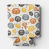 Farbenfrohe Jack-O'-Lantern-Gesichtsmuster Dosenkühler (Rückseite)