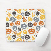 Farbenfrohe Jack-O'-Lantern-Gesichtsmuster Mousepad (Mit Mouse)