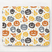 Farbenfrohe Jack-O'-Lantern-Gesichtsmuster Mousepad (Vorne)