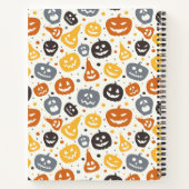 Farbenfrohe Jack-O'-Lantern-Gesichtsmuster Notizblock (Rückseite)