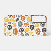 Farbenfrohe Jack-O'-Lantern-Gesichtsmuster Samsung Galaxy Hülle (Rückseite (Horizontal))