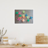 Farbenfrohe Jacke und Ball Poster (Küche)