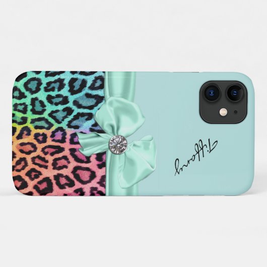 Farbenfrohe Jaguar Print Case-Mate iPhone Hülle (Rückseite (Horizontal))