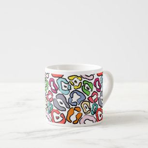 Farbenfrohe Jaguar Skin Hintergrund Espressotasse