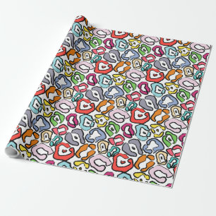 Farbenfrohe Jaguar Skin Hintergrund Geschenkpapier