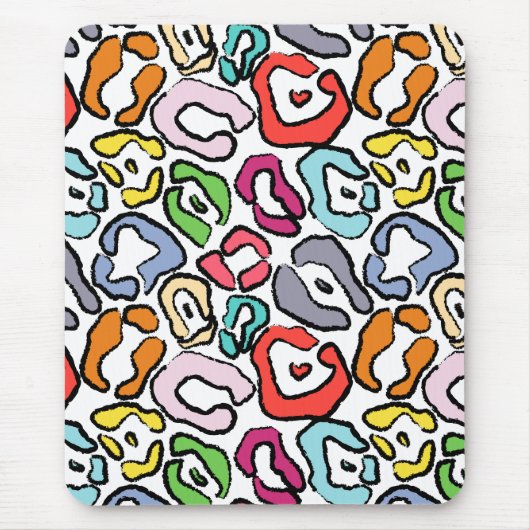 Farbenfrohe Jaguar Skin Hintergrund Mousepad (Vorne)