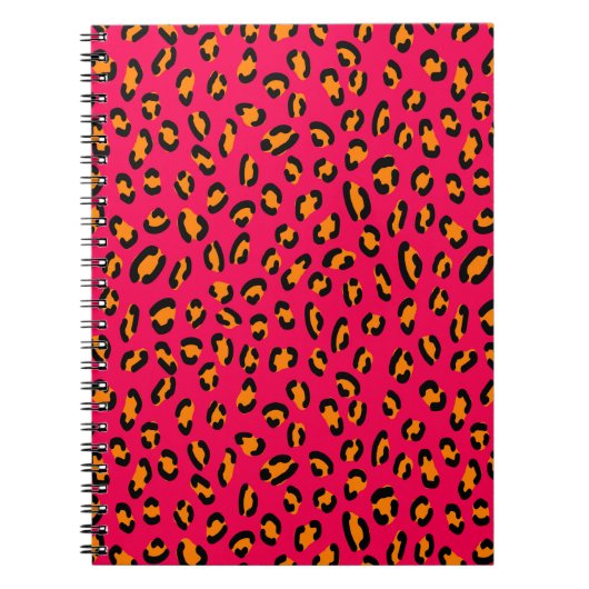 Farbenfrohe jaguare Haut nahtloses Muster, tierisc Notizblock (Vorderseite)