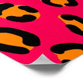 Farbenfrohe jaguare Haut nahtloses Muster, tierisc Poster (Ecke)