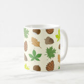 Farbenfrohe Jahreszeit - Naturmuster Kaffeetasse (VorderseiteRechts)