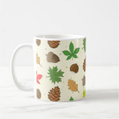 Farbenfrohe Jahreszeit - Naturmuster Kaffeetasse (Links)