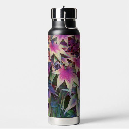 Farbenfrohe japanische Ahorn-Blätter Trinkflasche (Links)