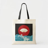 Farbenfrohe japanische Inspirierte Tote-Tasche Tragetasche (Vorne)
