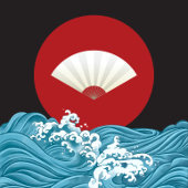 Farbenfrohe japanische Inspirierte Tote-Tasche Tragetasche