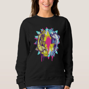 Farbenfrohe japanische Koi Fischkarpfe Nishikigoi Sweatshirt