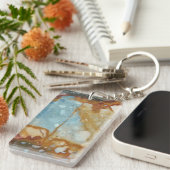 Farbenfrohe Jasper-Stone-Muster Schlüsselanhänger (Vorderseite rechts)