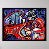 *Farbenfrohe Jazz* Poster (Vorne)