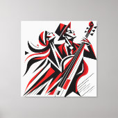 Farbenfrohe Jazz Romance Leinwanddruck (Vorderseite)