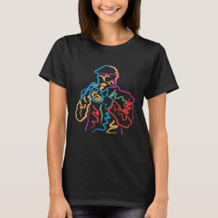 Farbenfrohe Jazz Trumpet Player Premium - Trumpet T-Shirt