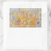 Farbenfrohe Jazzband Rechteckiger Aufkleber (Tasche)