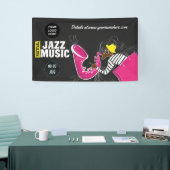 Farbenfrohe Jazzmusikfestspiele Logo personalisier Banner (Messeveranstaltung)