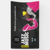 Farbenfrohe Jazzmusikfestspiele Logo personalisier Banner (Vertikal)