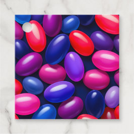 Farbenfrohe Jelly Bean Art Gift Tags Geschenkanhänger
