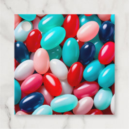 Farbenfrohe Jelly Bean Art Gift Tags Geschenkanhänger