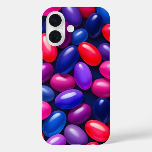 Farbenfrohe Jelly Bean Art iPhone Case (Rückseite)