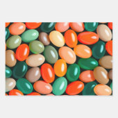 Farbenfrohe Jelly Bean Art Wrapping Paper Sheets Geschenkpapier Set (Vorderseite)