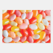 Farbenfrohe Jelly Bean Art Wrapping Paper Sheets Geschenkpapier Set (Vorderseite)
