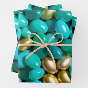 Farbenfrohe Jelly Bean Art Wrapping Paper Sheets Geschenkpapier Set
