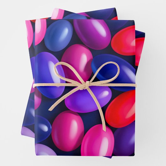 Farbenfrohe Jelly Bean Art Wrapping Paper Sheets Geschenkpapier Set