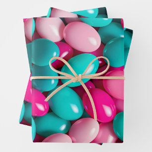 Farbenfrohe Jelly Bean Art Wrapping Paper Sheets Geschenkpapier Set