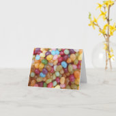 Farbenfrohe Jelly Beans Card Karte (Gelbe Blume)