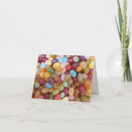 Farbenfrohe Jelly Beans Card Karte (Vorderseite)