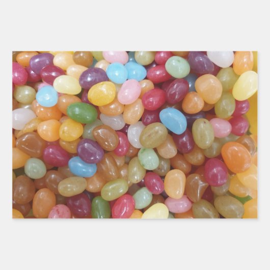 Farbenfrohe Jelly Beans Geschenkpapier Set (Vorderseite 3)