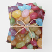 Farbenfrohe Jelly Beans Geschenkpapier Set (Beispiel)