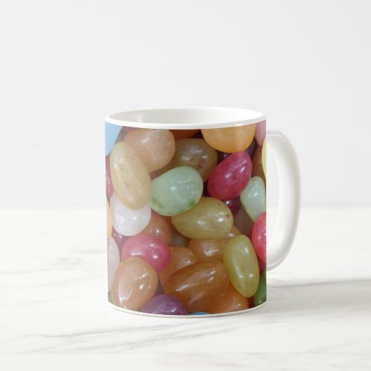 Farbenfrohe Jelly Beans Kaffeetasse (VorderseiteRechts)