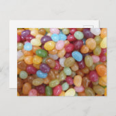 Farbenfrohe Jelly Beans Postkarte (Vorne/Hinten)