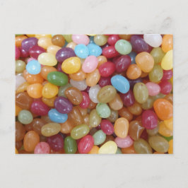 Farbenfrohe Jelly Beans Postkarte
