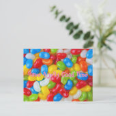 Farbenfrohe Jelly Beans Postkarte (Stehend Vorderseite)