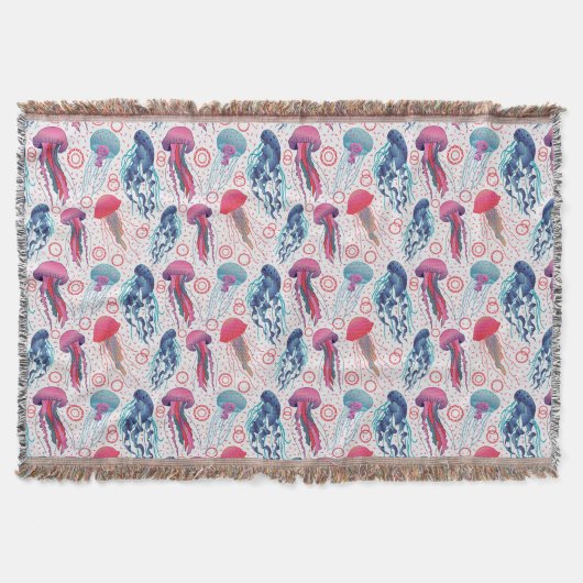 Farbenfrohe Jelly-Fische Decke (Vorderseite)