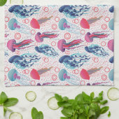 Farbenfrohe Jelly-Fische Geschirrtuch (Gefaltet)