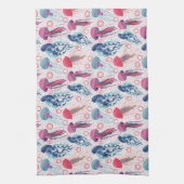 Farbenfrohe Jelly-Fische Geschirrtuch (Vertikal)