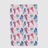 Farbenfrohe Jelly-Fische Golfhandtuch (Vorderseite)